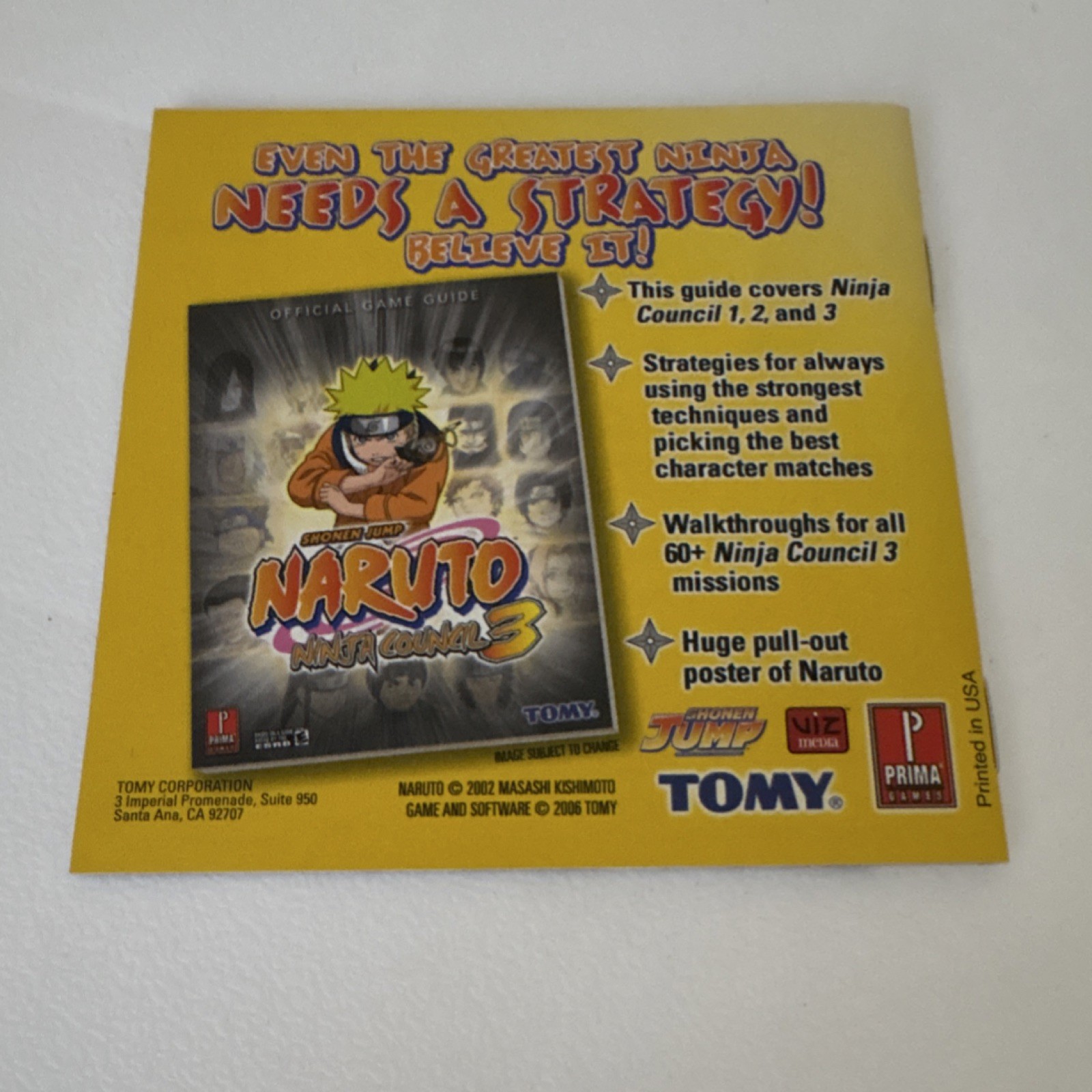TOMY Naruto: Ninja Council 3 Action Nintendo DS Manual Included 2006