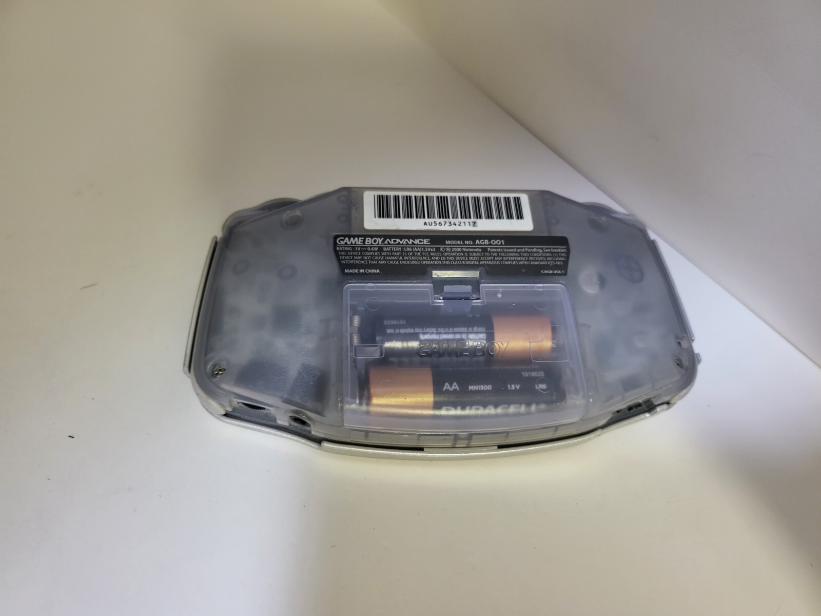 Glacier Clear Blue Battery Cover & Plastic Display Screen lens Game boy Advance
