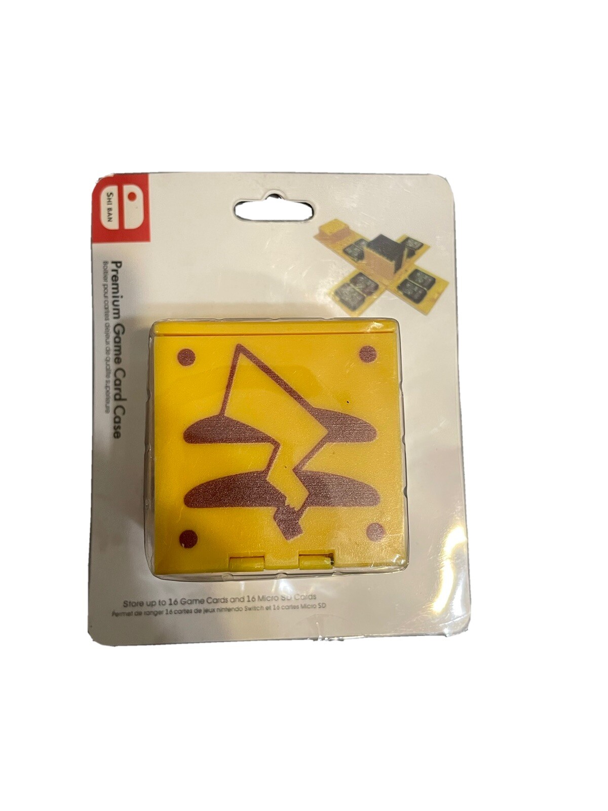 Nintendo Switch Video Premium Game Card Case Pikachu Tail New! Súper Cute