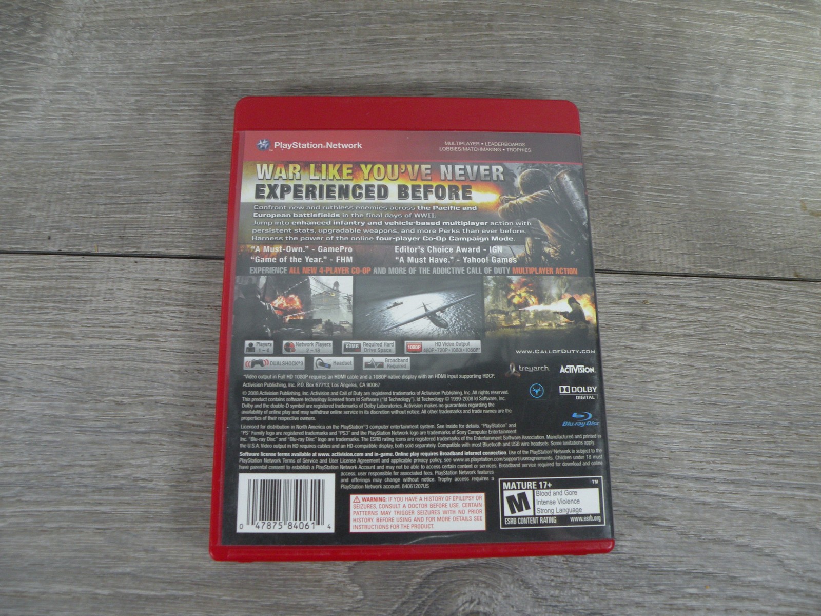 Call of Duty: World at War – PlayStation 3 (PS3) Greatest Hits – M Mature