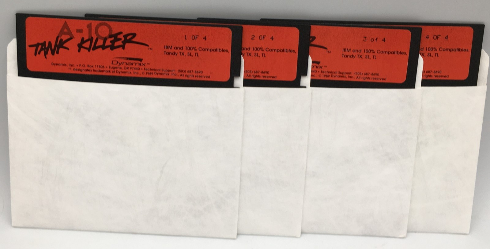 1989 Dynamix A-10 Tank Killer Thunderbolt II MS-DOS 5.25″ Floppy Disk IMB PC Gam