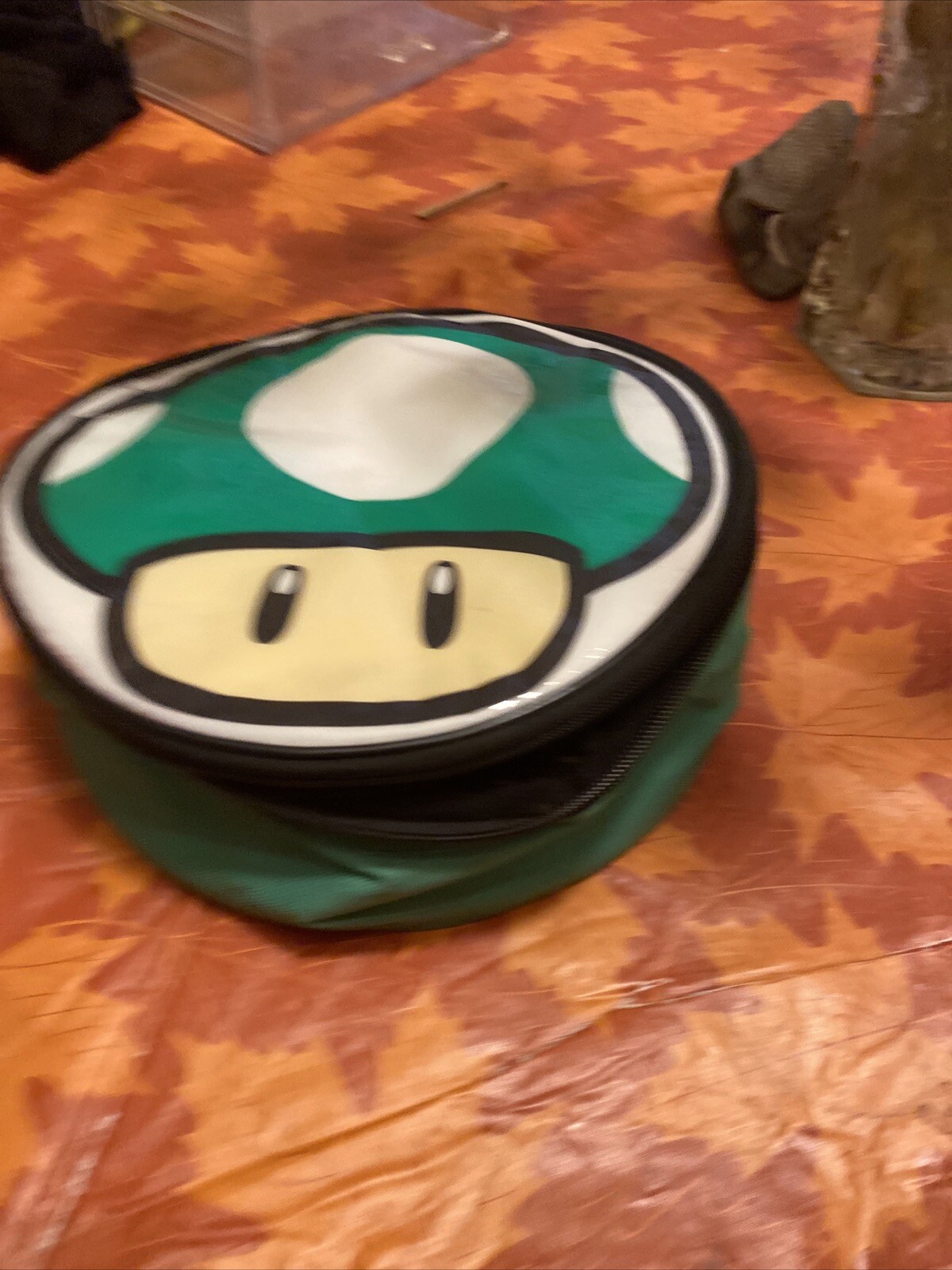 Amiibo Nintendo Super Mario MUSHROOM Storage Case Green (RARE)