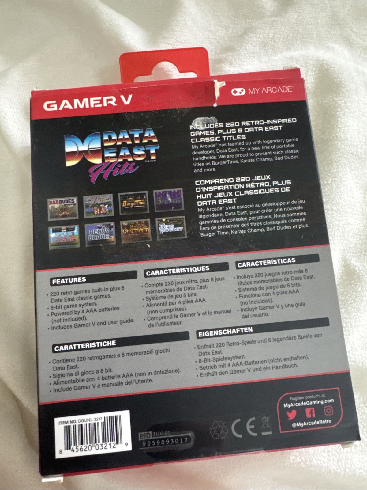 Data East Hits Arcade Gamer V – Handheld Gaming System – 220 Retro Style Games!