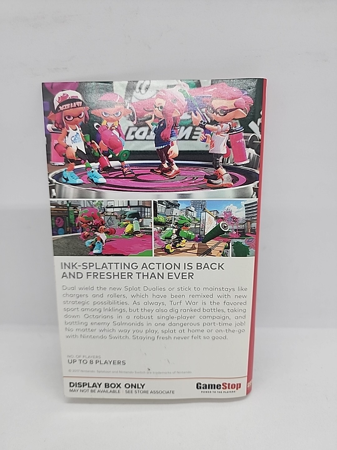 Splatoon 2 Display Box Only Nintendo Switch Artwork Rating Pending