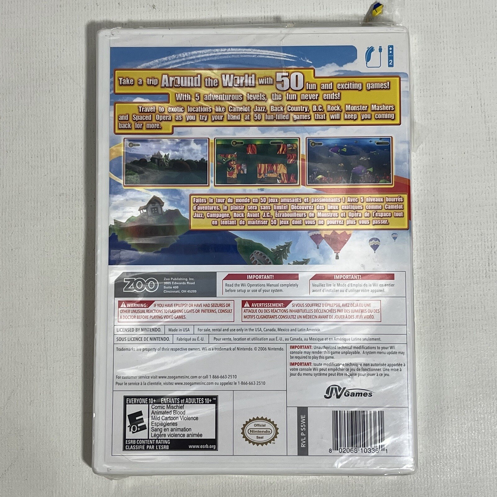 Around the World in 50 Games Nintendo Wii Brand New Factory Sealed Free Shipping
