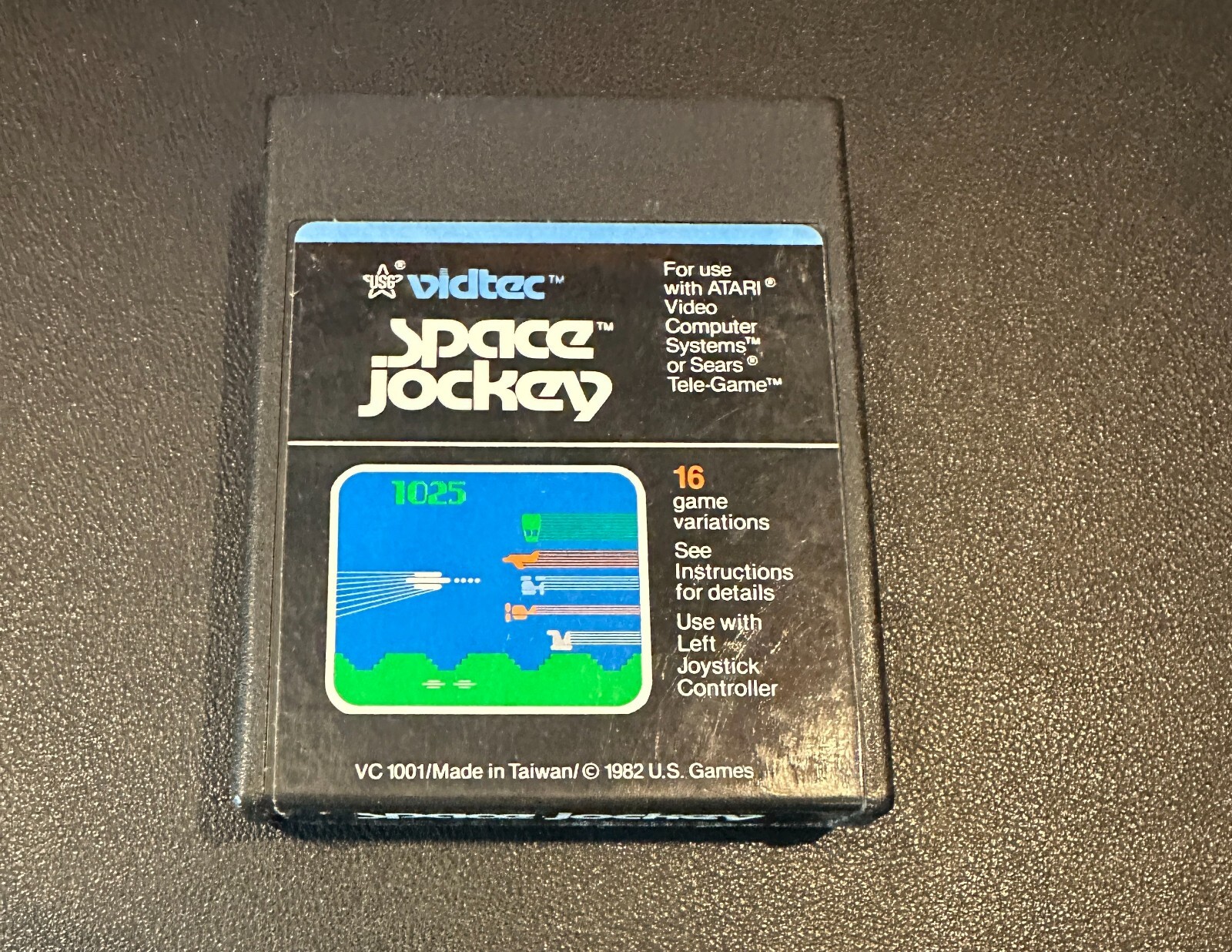 Vintage 1982 Atari 2600 SPACE JOCKEY Game Program Cartridge Only -Vidtec VC 1001
