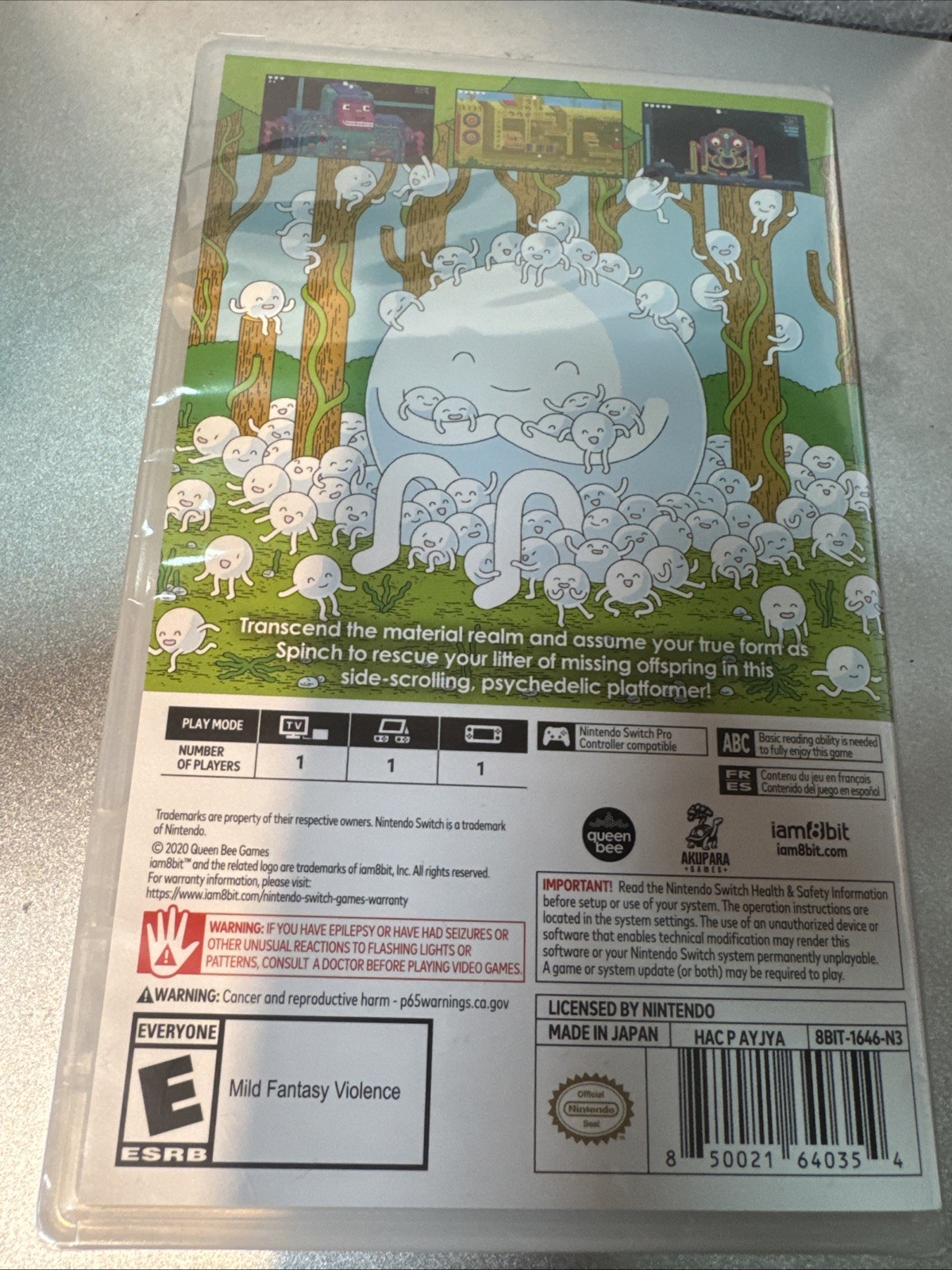 NEW! SPINCH Nintendo Switch GAME Iam8bit