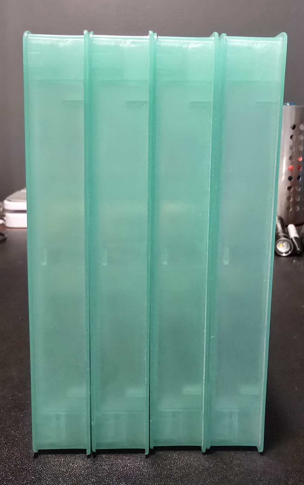 Lot Of 4 Nintendo 64 Storage Box Plastic Clamshell Game Hard Case Green