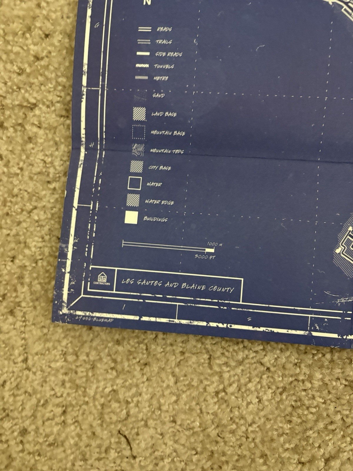 GTA V blueprint, Los Santos Map. UV map
