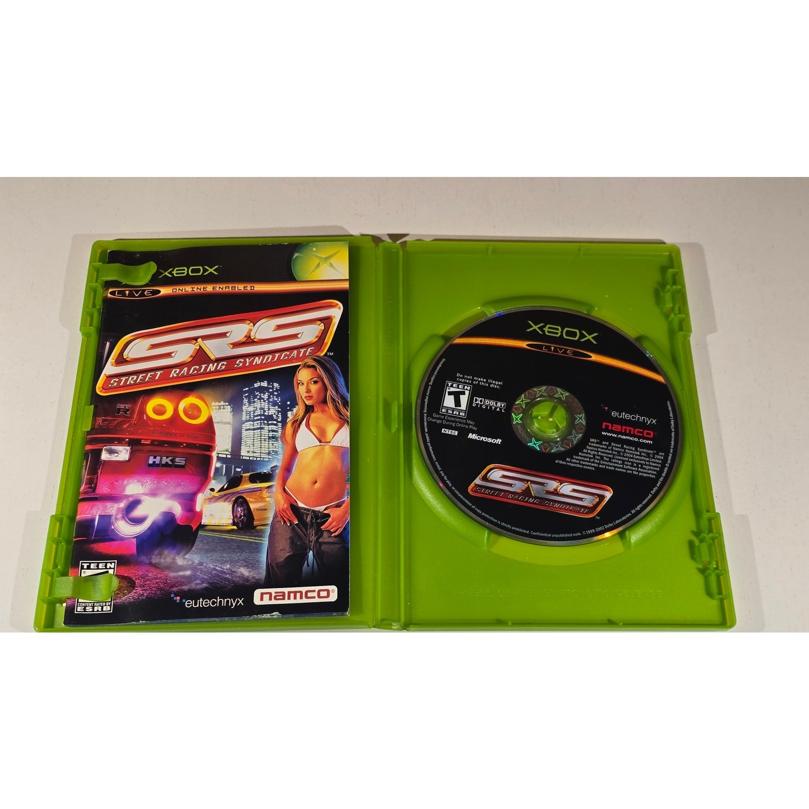 Xbox SRS Street Racing Syndicate CIB Complete Namco Racing Game