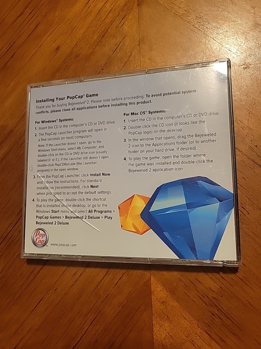 Bejeweled 2 Deluxe (PC, 2004) Tested Works!
