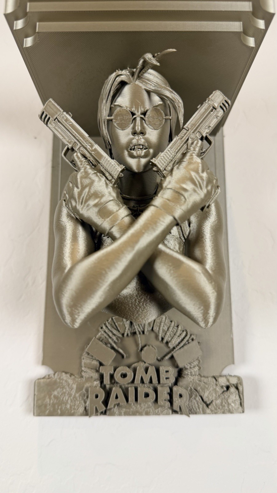 Tomb Raider Lara Croft Like 5×5 Top Floating Shelf Collectible New