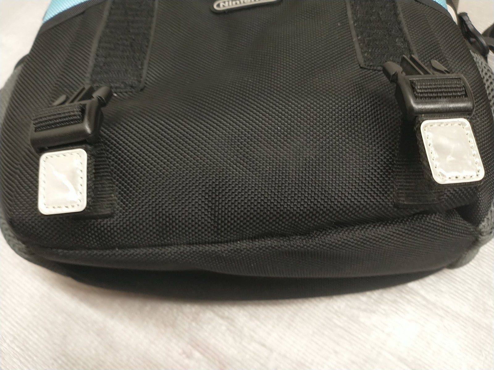 Nintendo Wii Console Travel Messenger Bag Black Grey Blue Shoulder Carrying Case