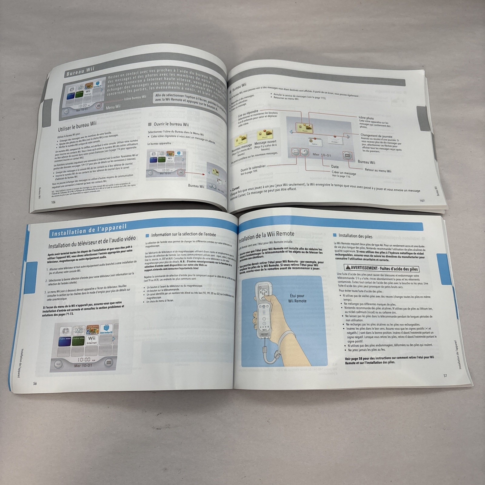 Nintendo Wii Operations Manual Set – Silver and White
