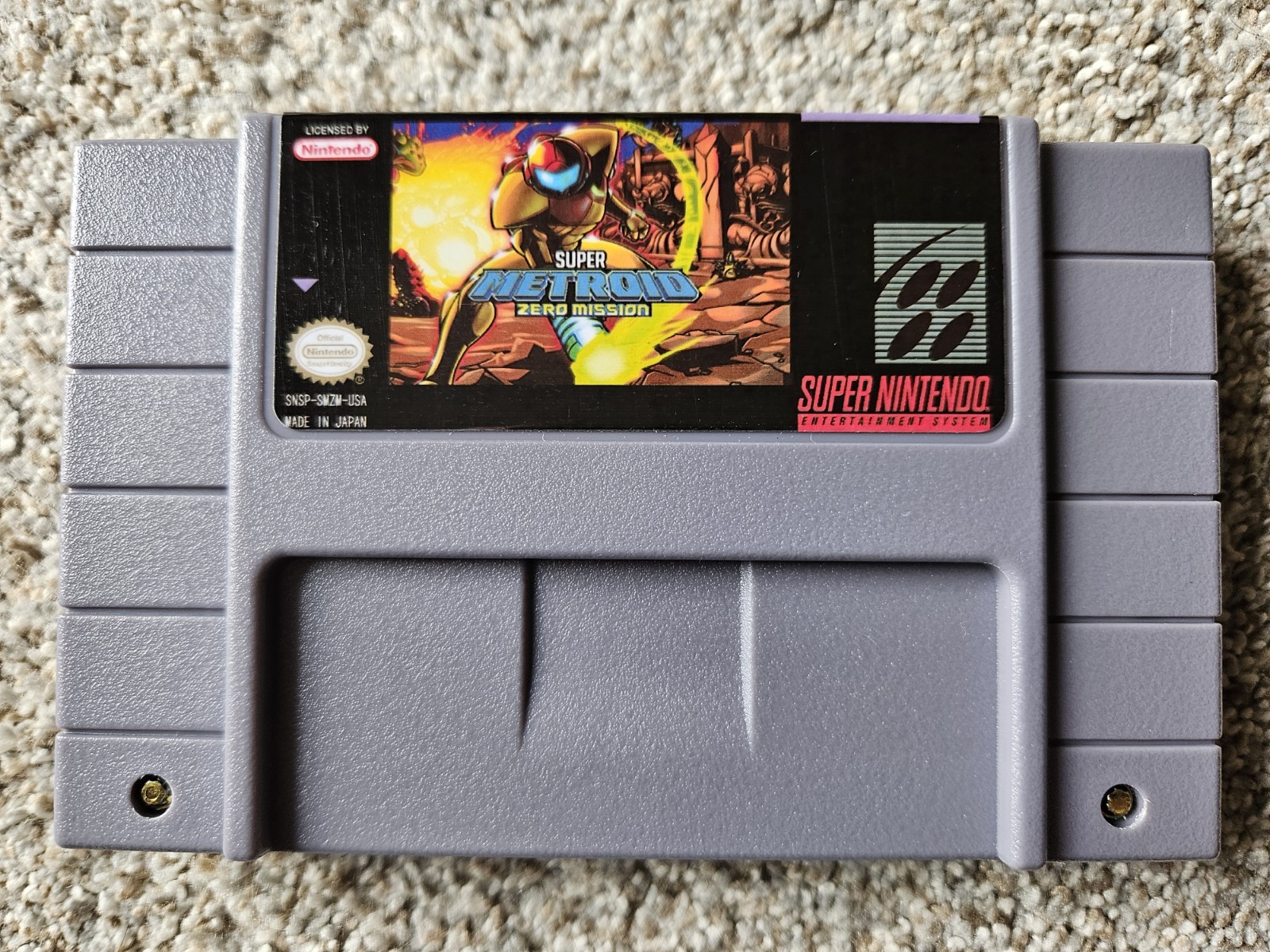 Super Metroid: Zero Mission SNES Super Nintendo Video Game Cartridge