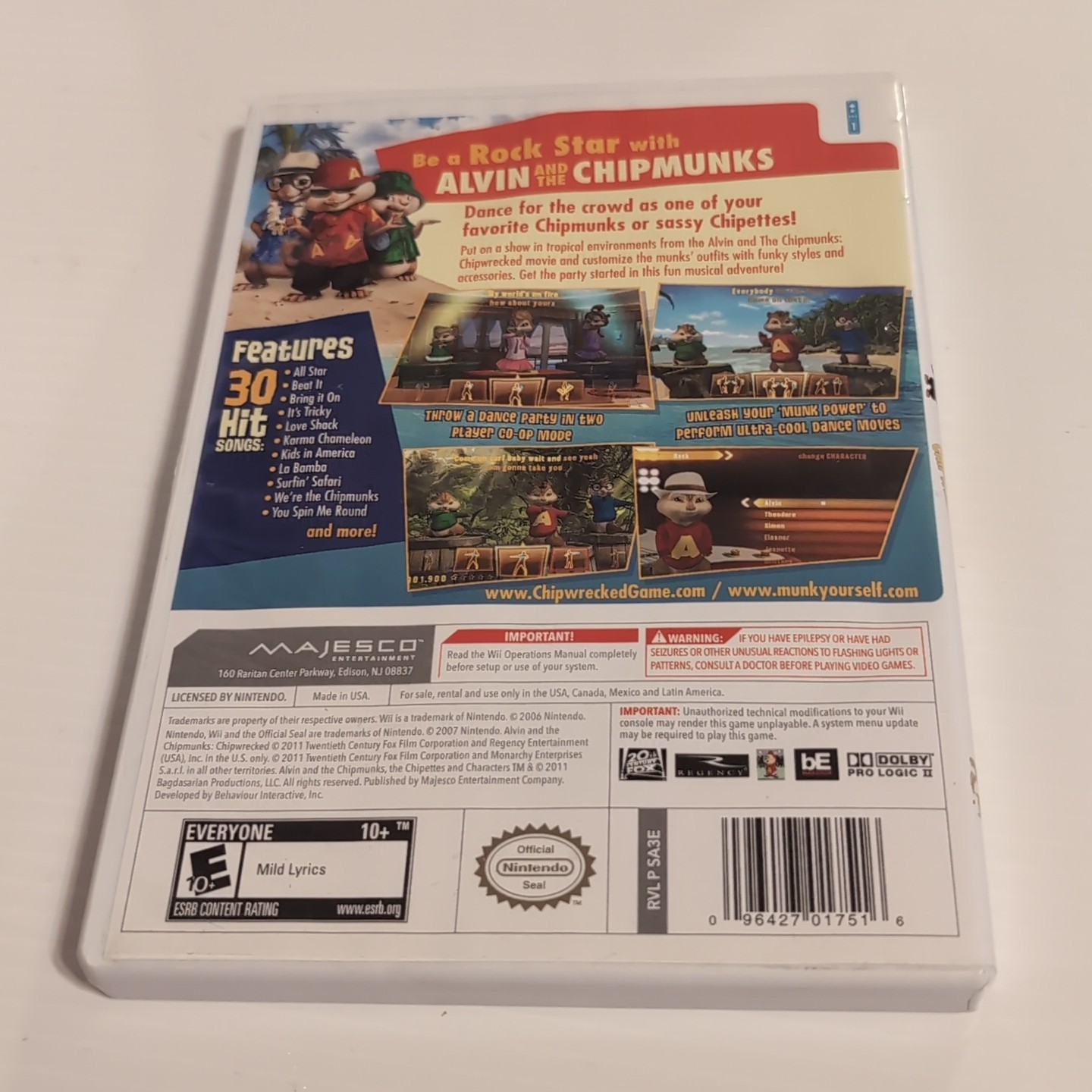 Alvin and the Chipmunks: Chipwrecked Nintendo Wii 2011 Complete And Tested