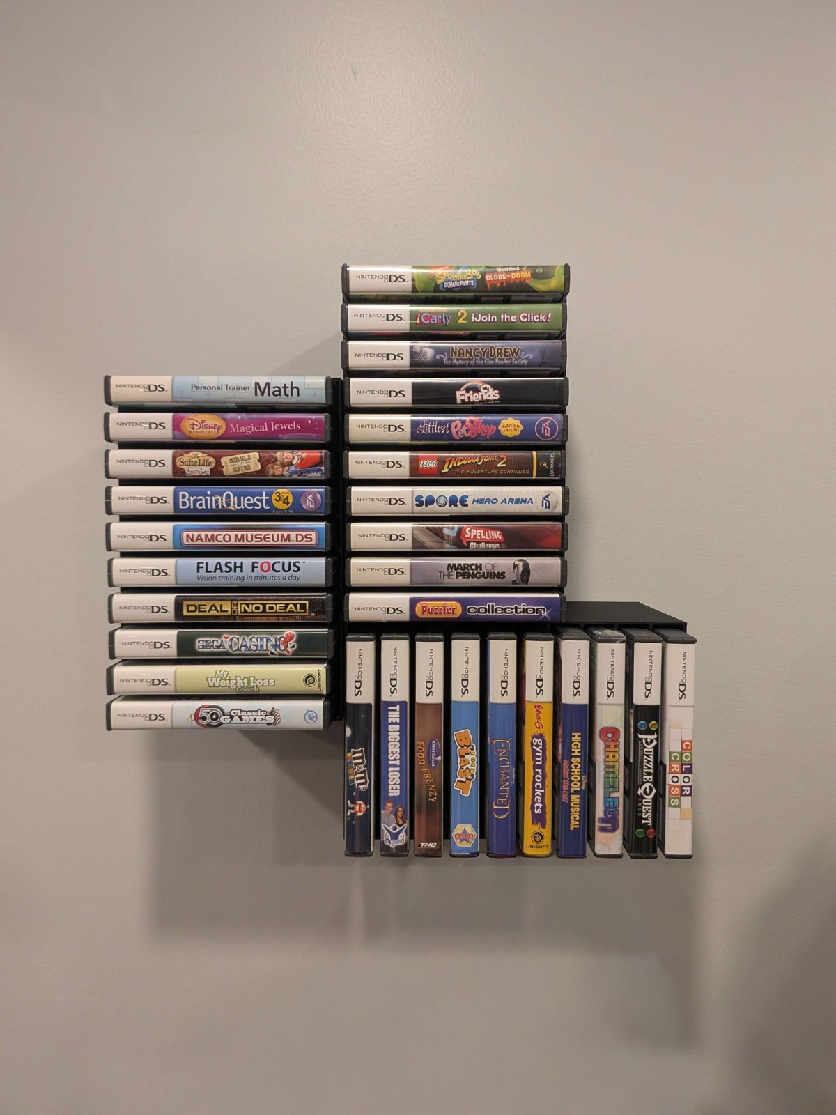 Nintendo DS Video Game Case Wall Mount / Organizer / Display