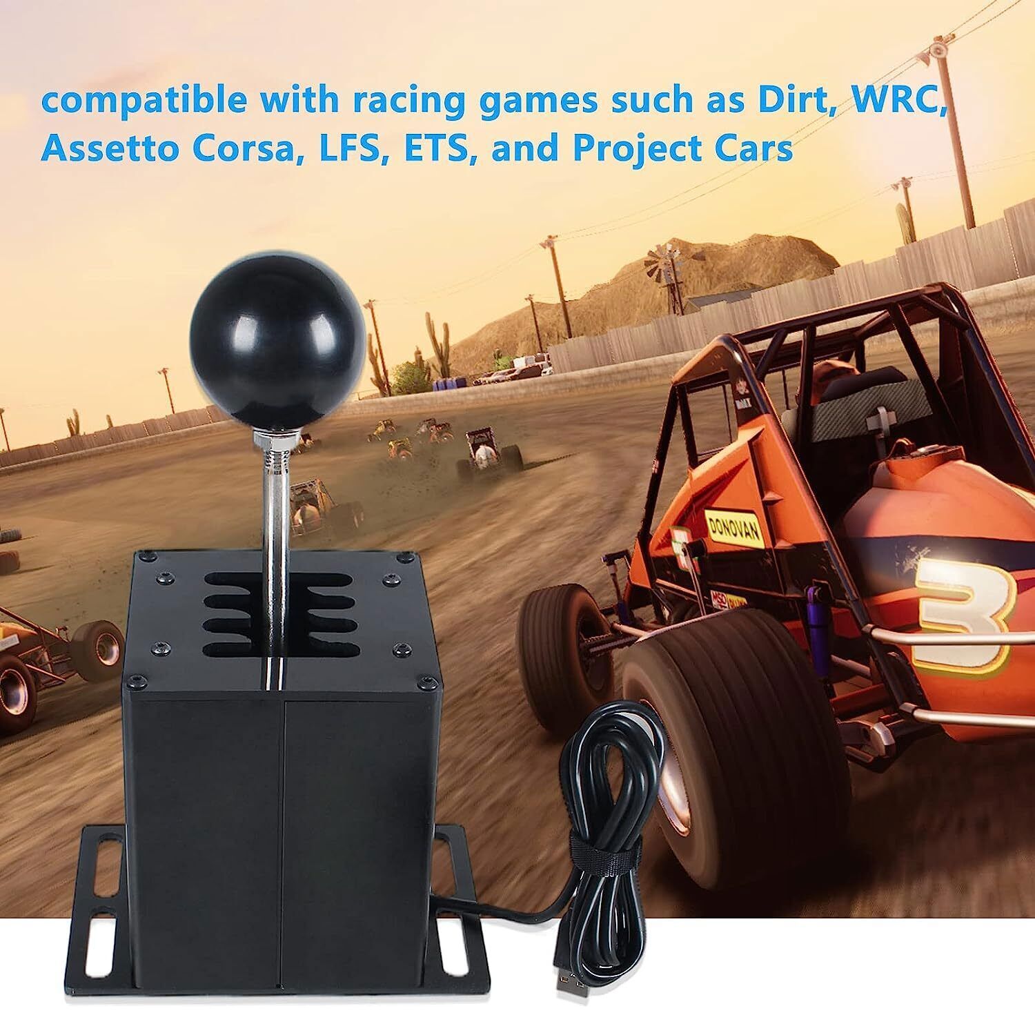 PC USB H Gear Shifter Sim Racing Game For Logitech G29 G27 G25 G920 T300RS/GT