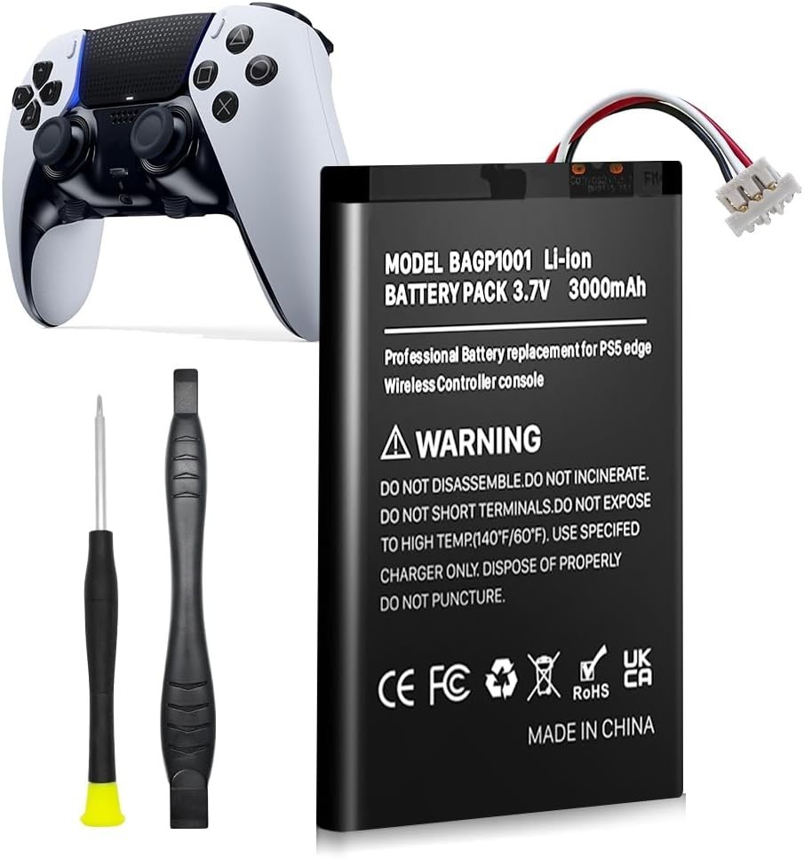 3000mAh Battery for Sony PlayStation Dualsense Edge Controller, New Upgrade H…