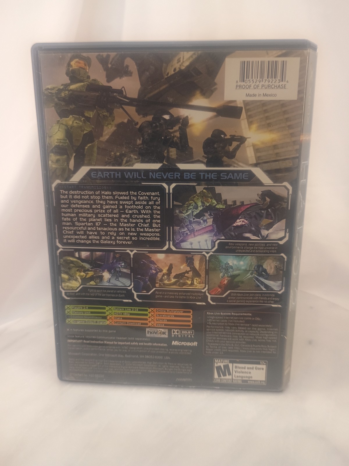 Microsoft Game Studios Halo 2 w/ Manual & Case Microsoft Xbox M Shooter