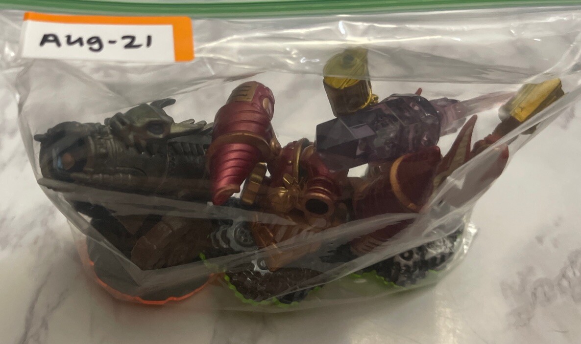 Skylander Lot 4 Dragon Fire Cannon,Trigger Happy,Drill Sergeant & Undead Axe