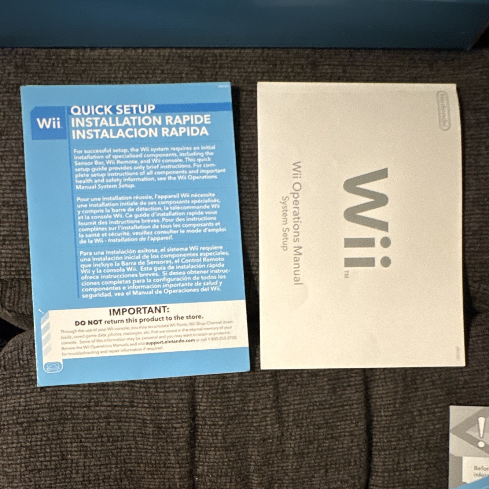 Nintendo Wii White Console w/ Box, Wii Sports, 2 Remotes (Game not Included)