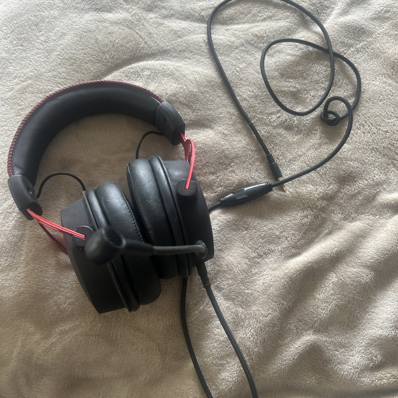 HyperX Cloud Alpha Gaming Headset Red- Preowned Audio Cable