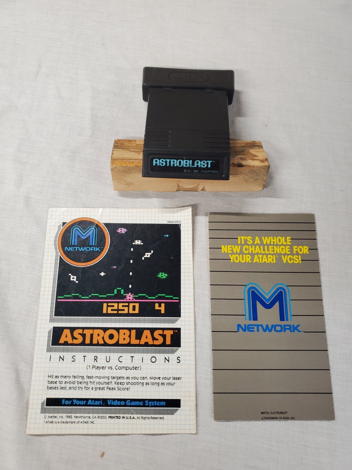 Astroblast (Atari 2600, Mattel) Complete In Box CIB Tested (A029)