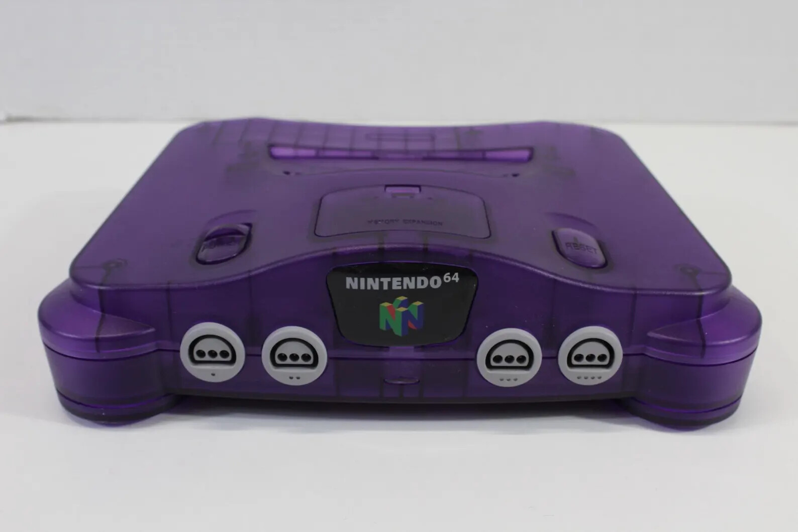 Nintendo 64 Clear Purple Console NTSC REGION FREE N64 Controller AC AV Bundle