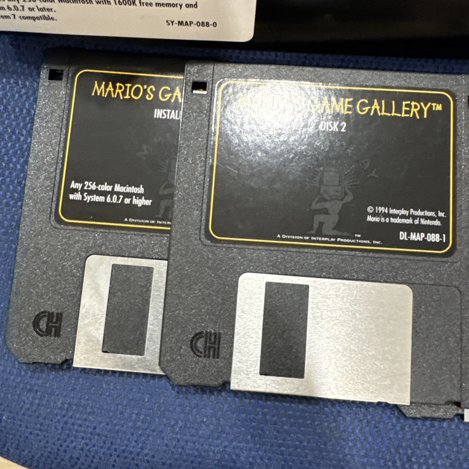 Mario’s Game Gallery Apple Macintosh Mac 1994 MacPlay Disks CIB Clean Big Box PC