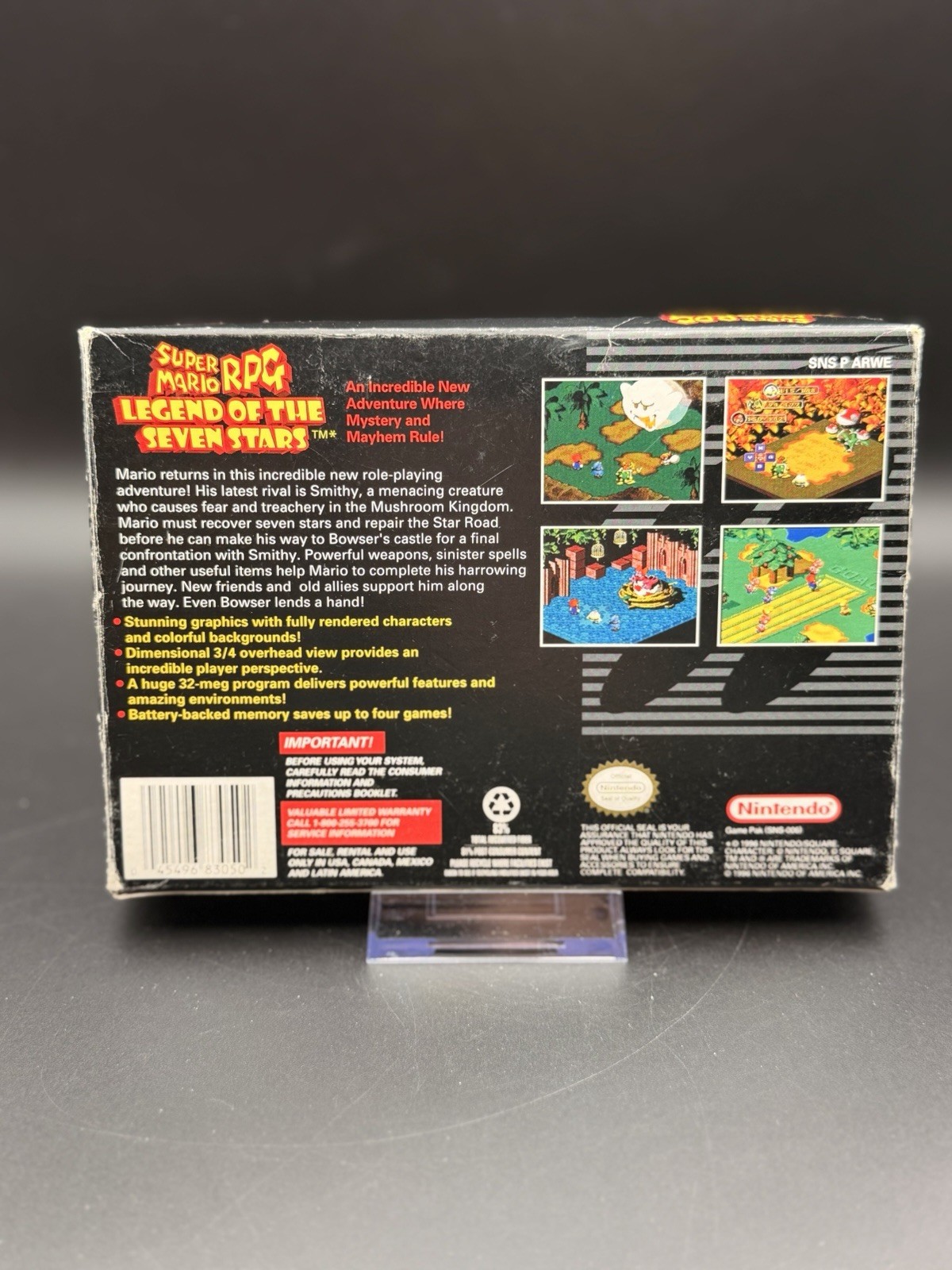 Super Mario RPG: Legend of the Seven Stars (SNES, 1996) Authentic CIB Tested