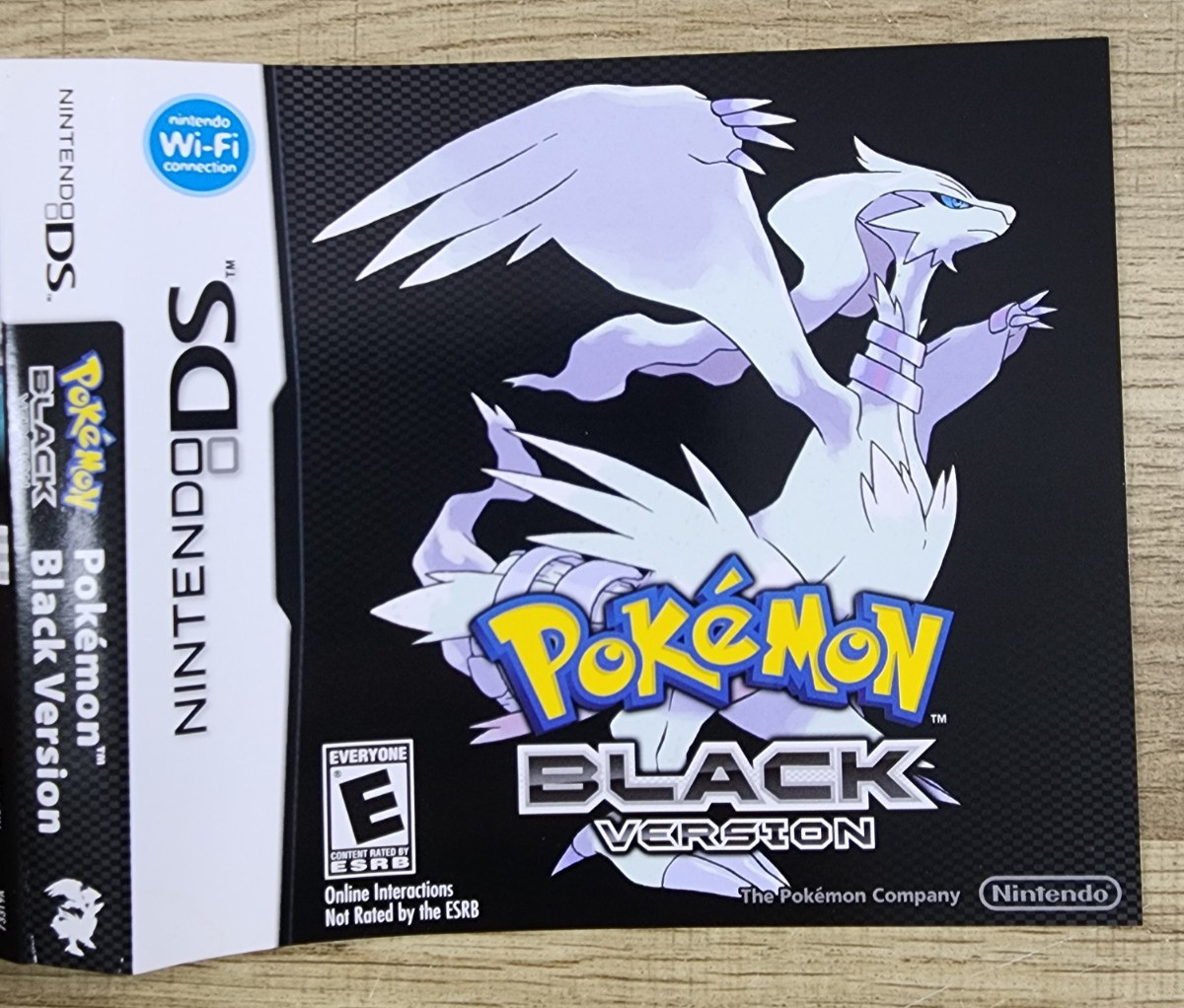 COVER MANUAL INSERTS ONLY – NO GAME – POKEMON BLACK- NINTENDO DS