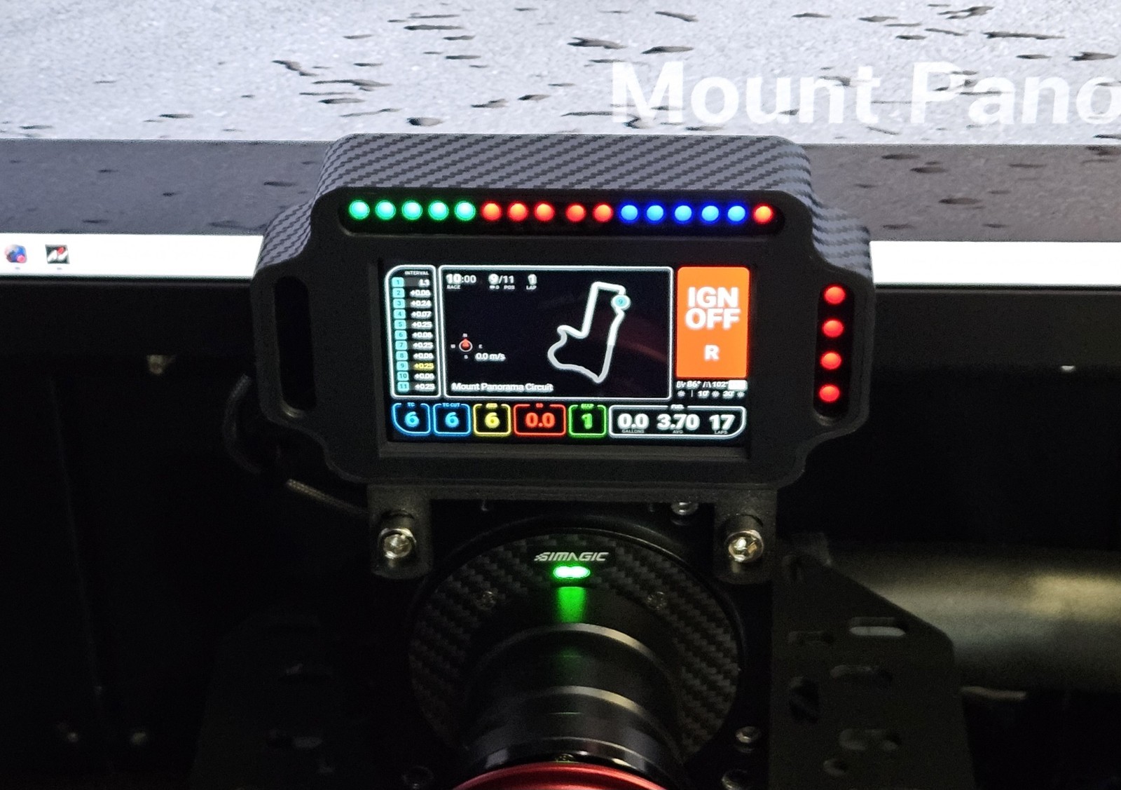 Sim Racing Pc 4.3″ Vocore 24 Led’s New Design (CSL DD, Simagic,Moza, Mounts 🏎