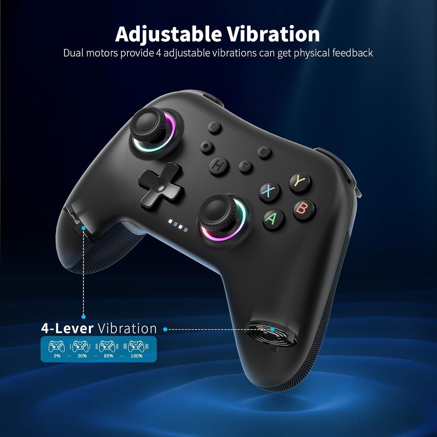 Wireless Controller for PC Switch/Android w/Dual Vibrations/Back Buttons (Pink)
