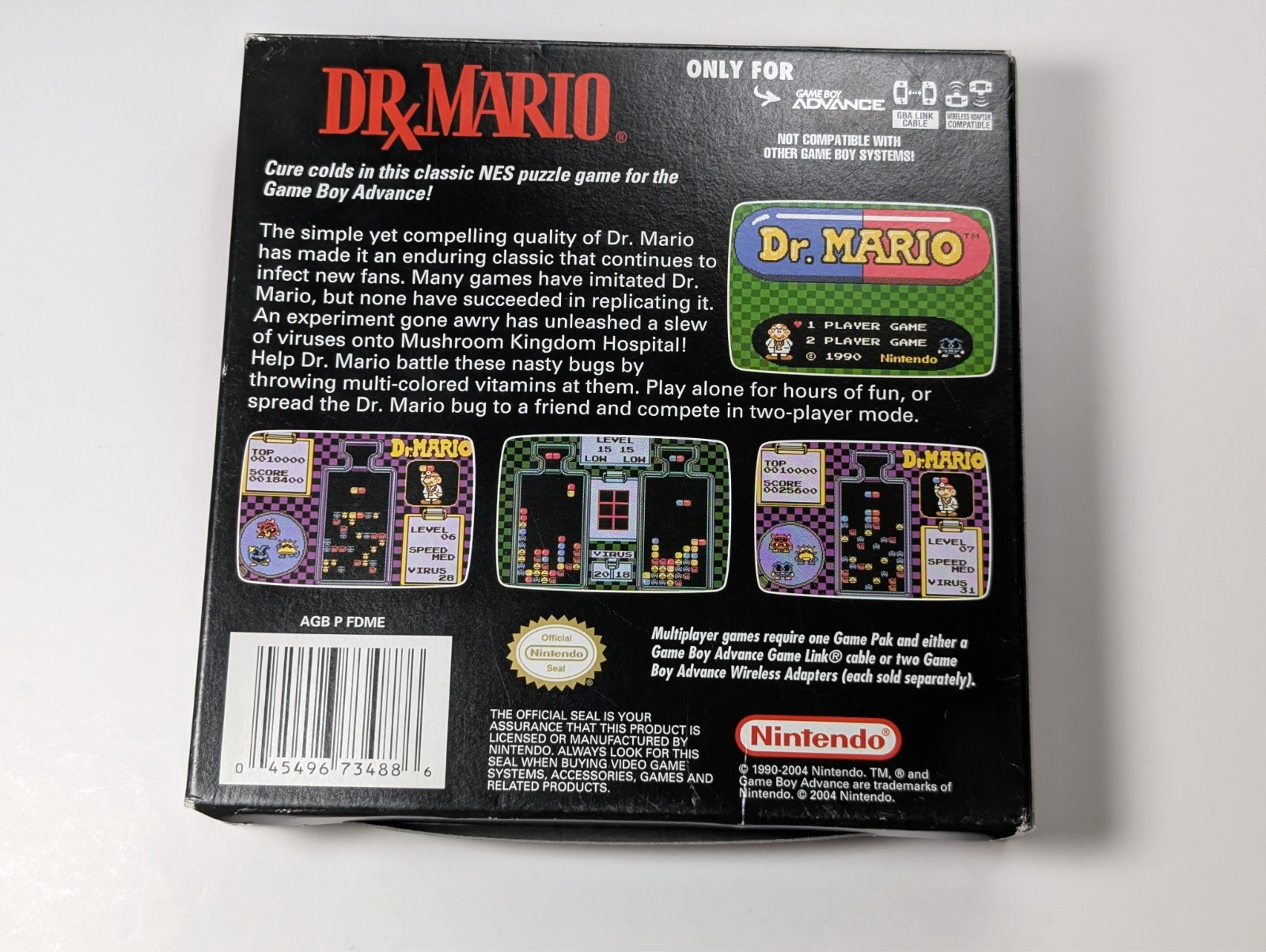 Dr Mario Classic NES Series Game Boy Advance in box authentic
