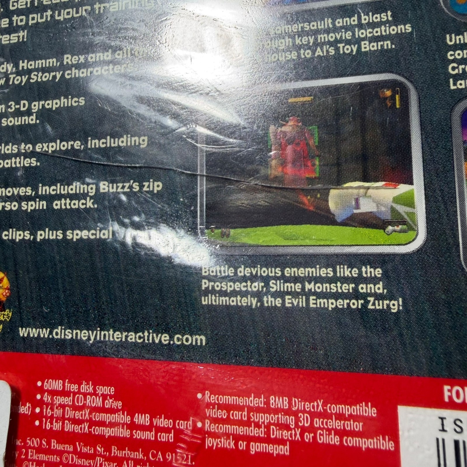 Toy Story 2: Buzz Lightyear to the Rescue Action (PC, 1999) NEW Sealed Computer