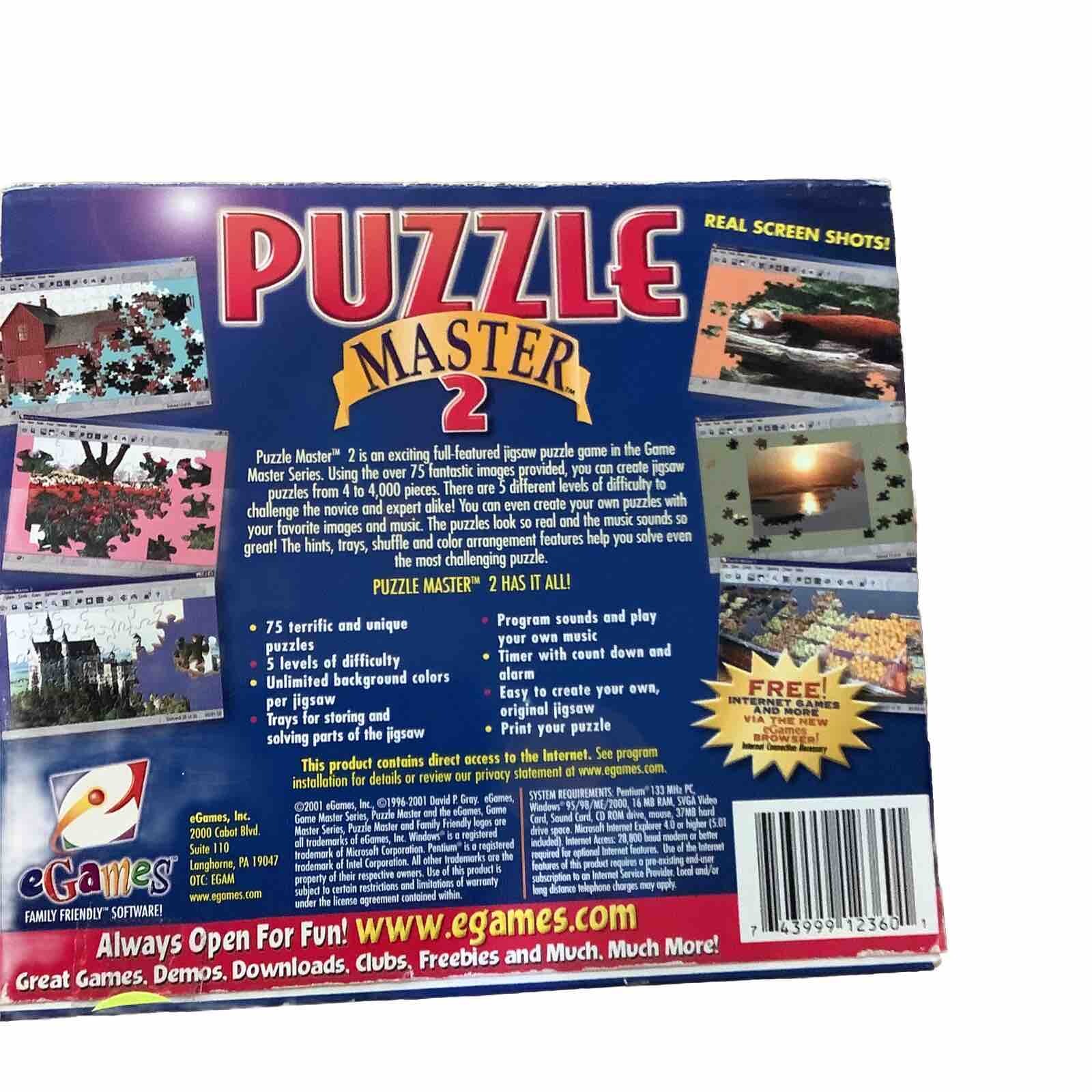 Puzzle Master 2 & PC, 2001) Over 75 Intriguing Puzzles Tested VGUC