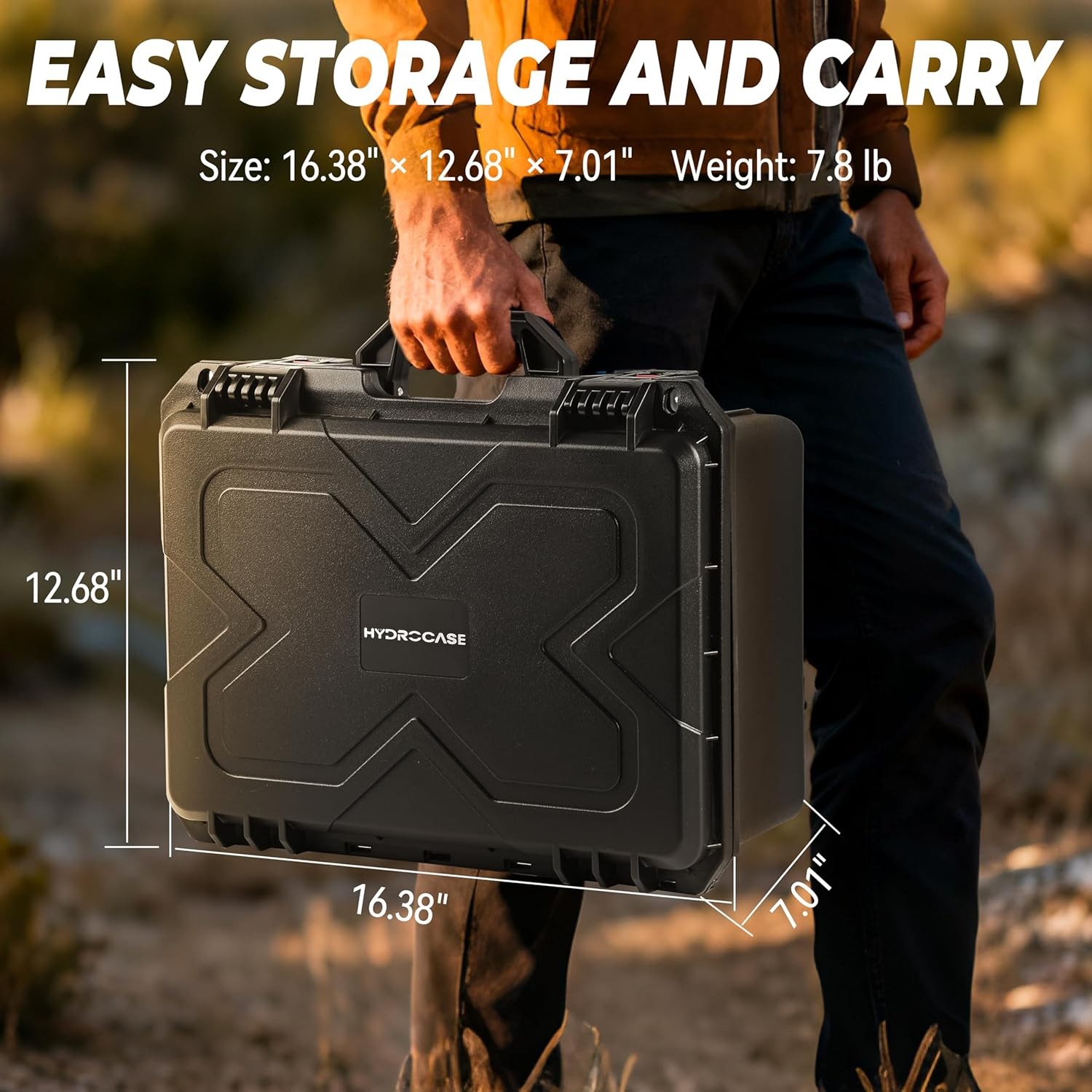 TSA Approved Pistol Gun Case for Multiple Handguns Hard Waterproof Travel Case