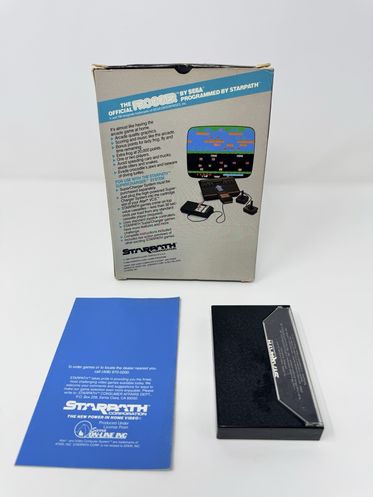 Frogger Atari 2600 Starpath Supercharger Arcadia Sega Complete CIB Tested