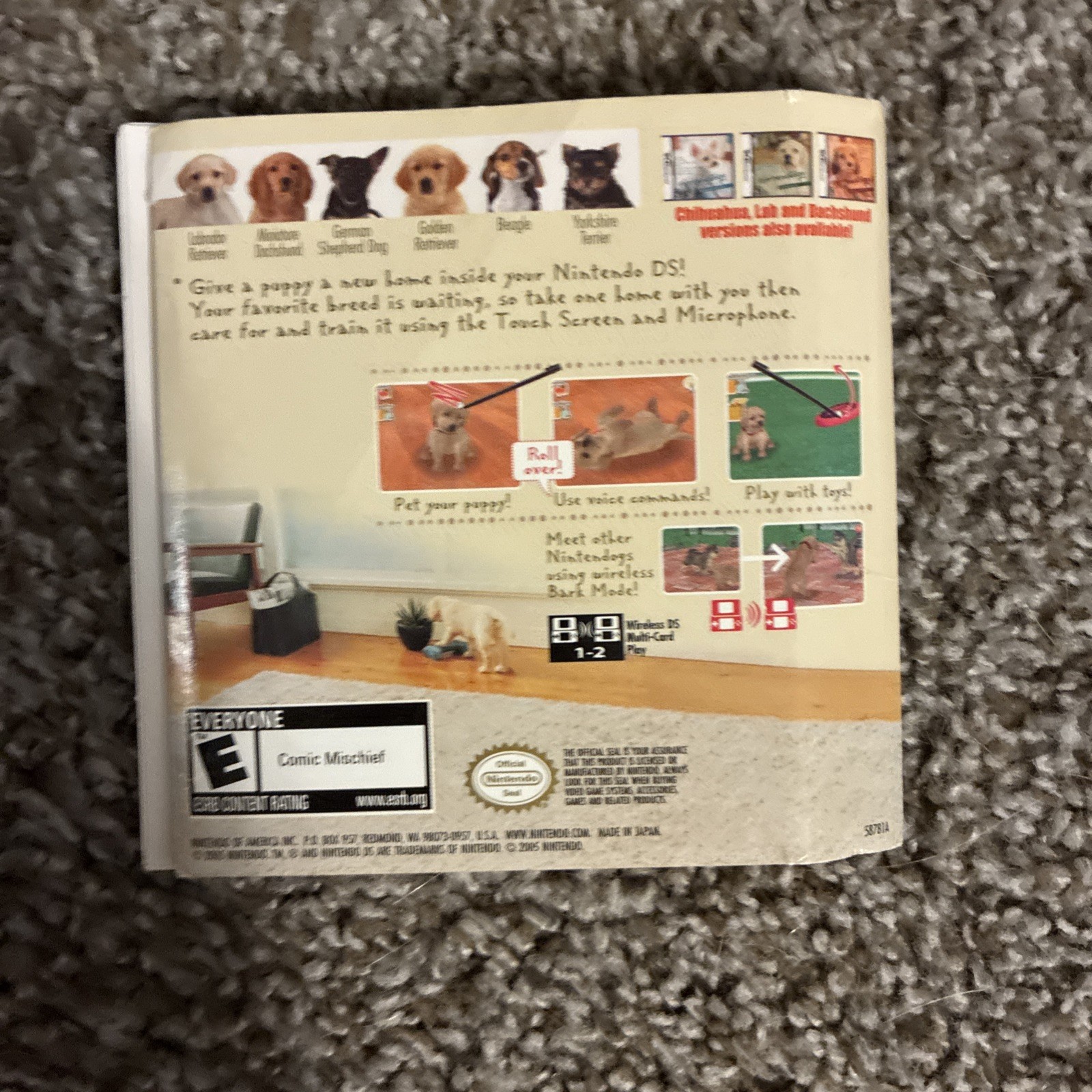 Nintendogs: Best Friends Game For the Nintendo DS Card Case Tested Working