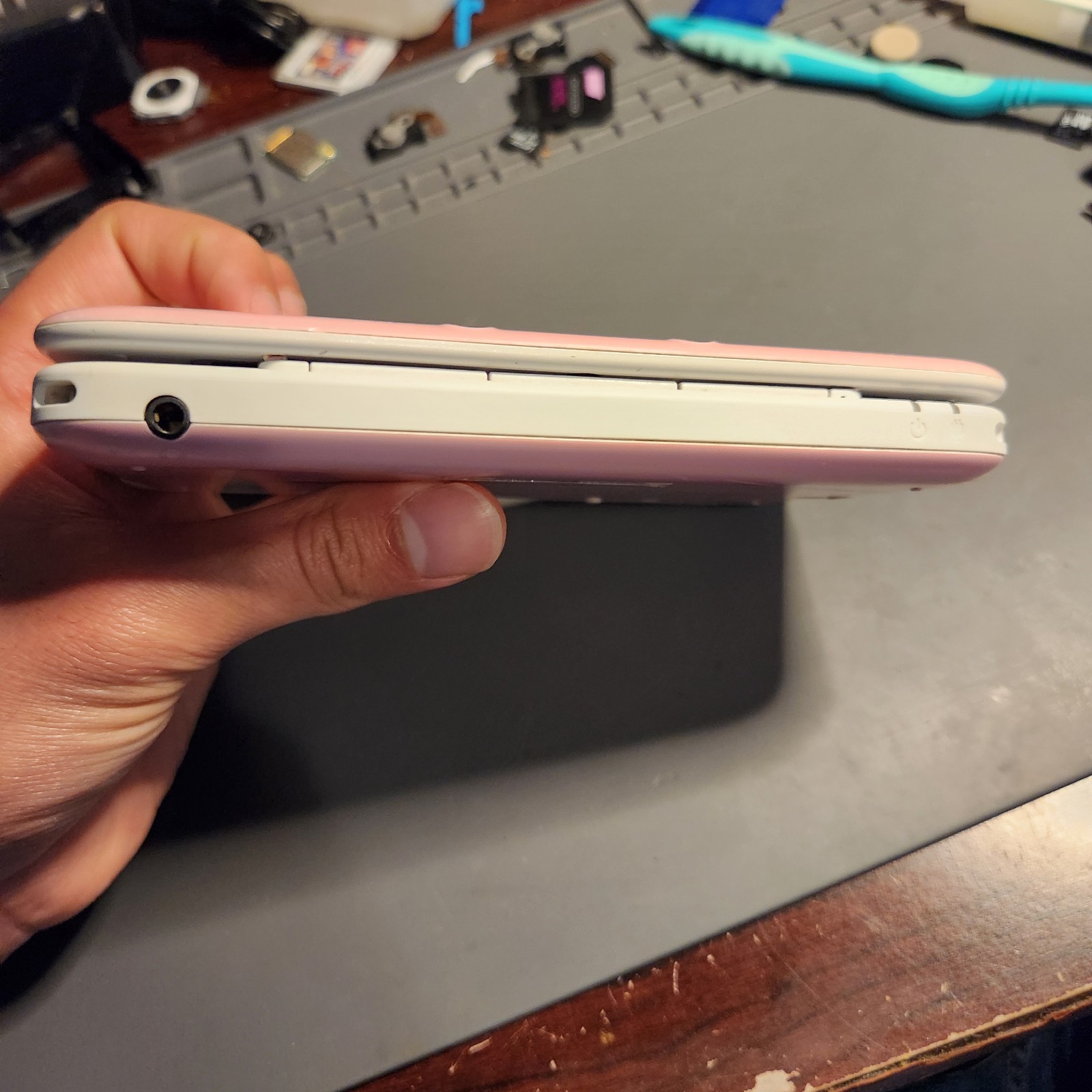 Nintendo 3DS XL White & Pink Handheld System w/Charger FREE Ship!
