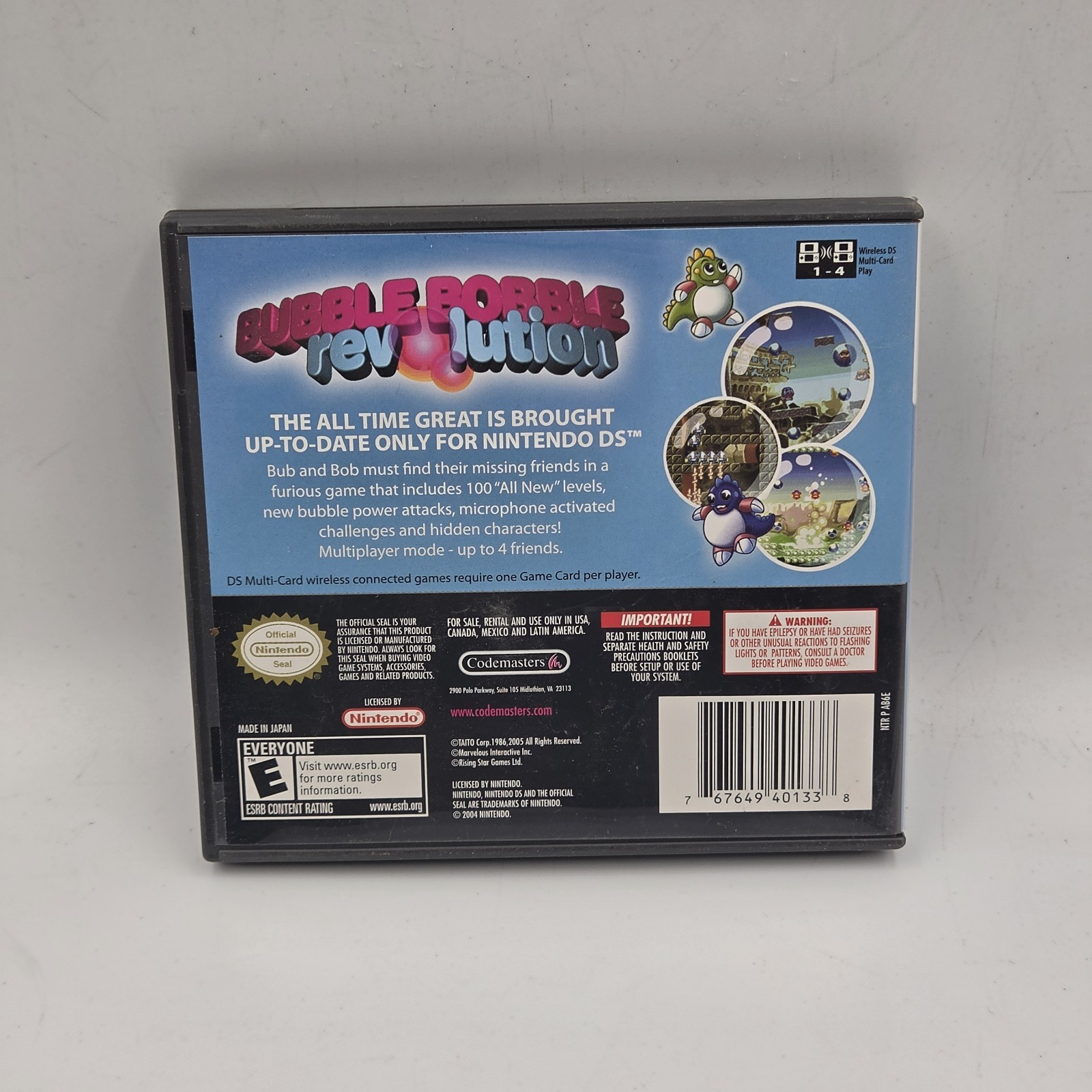 Bubble Bobble Revolution Nintendo DS CIB