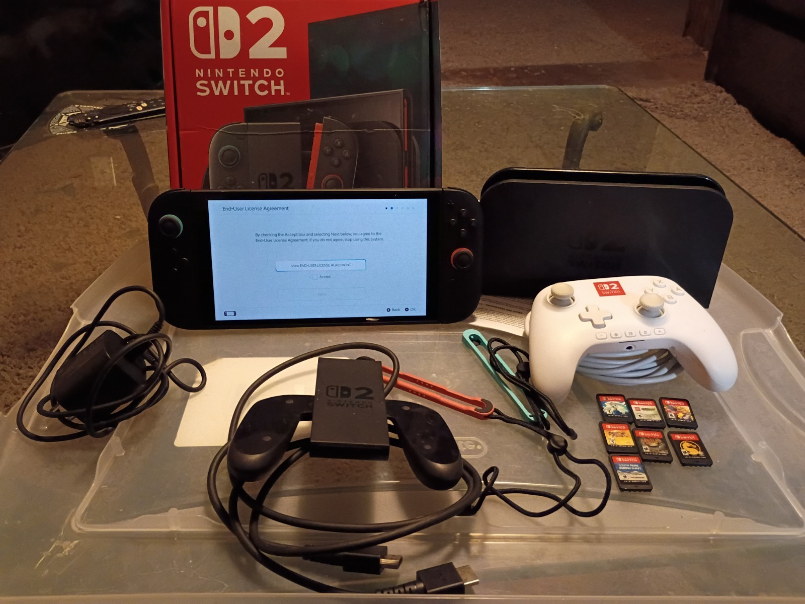 Nintendo Switch 2 Bundle Dock Joycons 7 Games Pro Controller