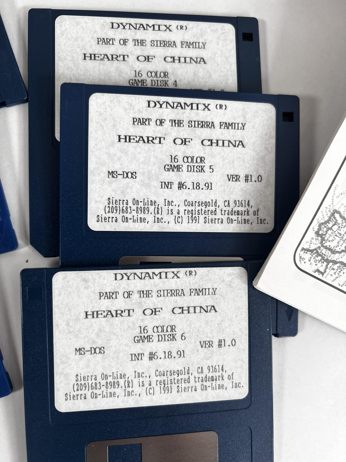Vintage Heart Of China PC MS-DOS 3.5″ Floppy Big Box Adventure Game Dynamix