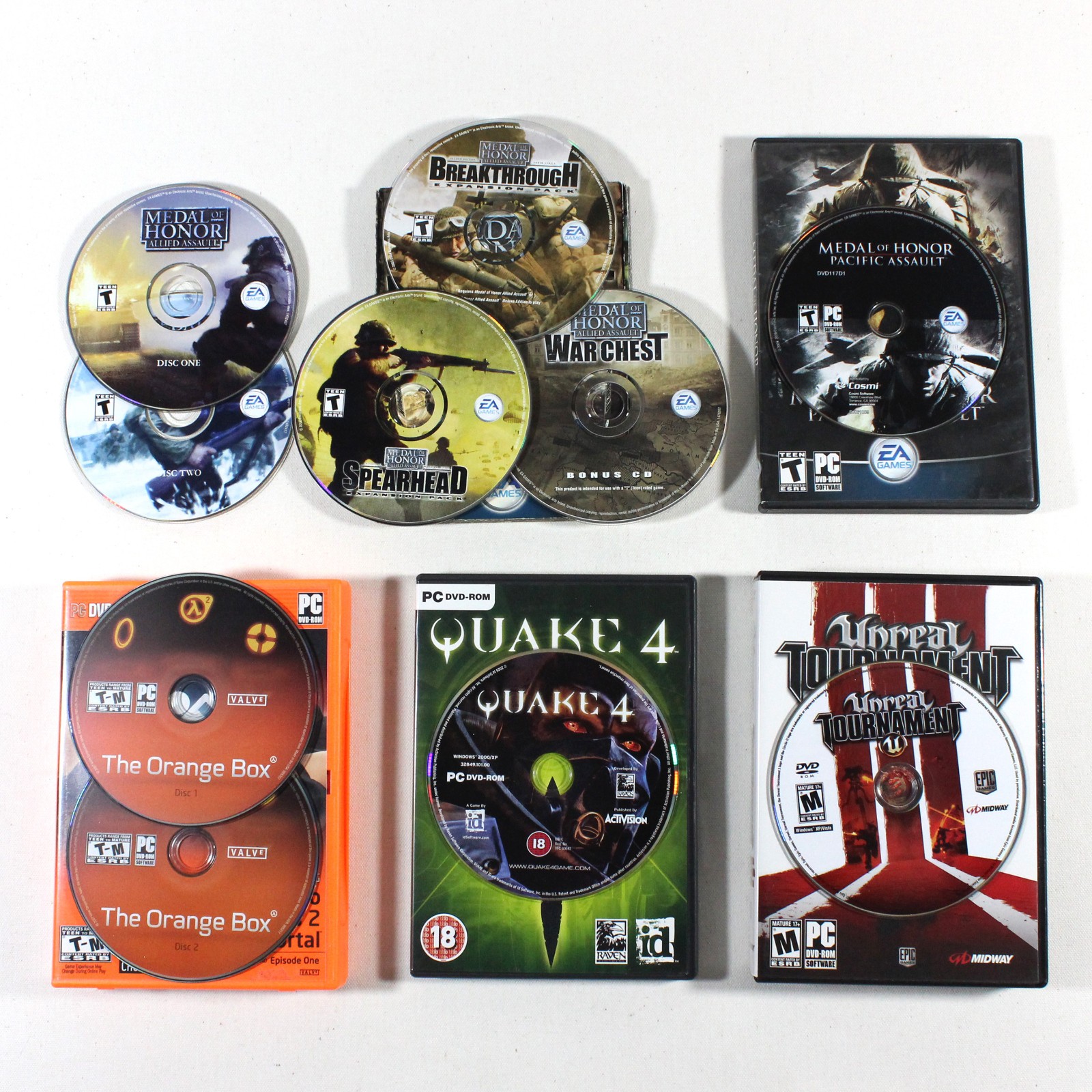 Lot of 16 Classic FPS Action Shooter PC Games, Various Titles – Free Shipping