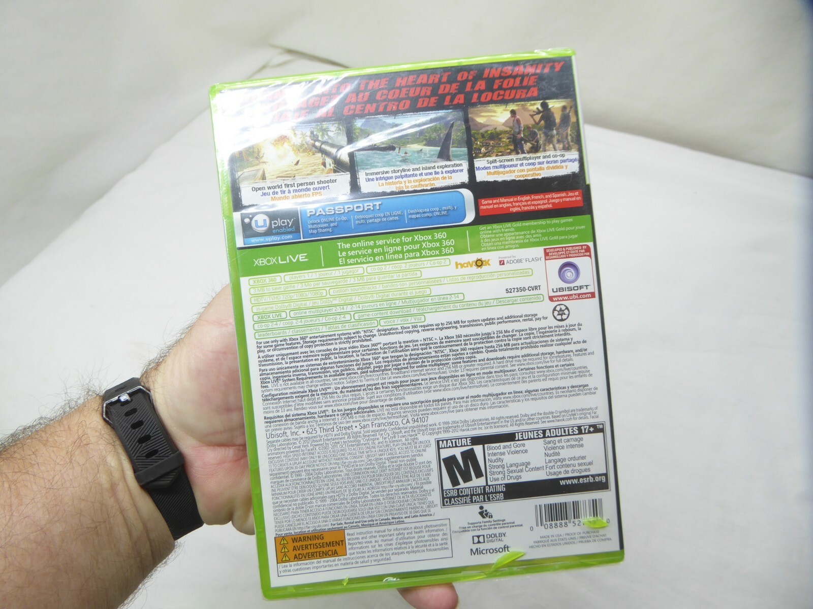 Far Cry 3 (Microsoft Xbox 360, 2012) still sealed Damaged case Multi Language