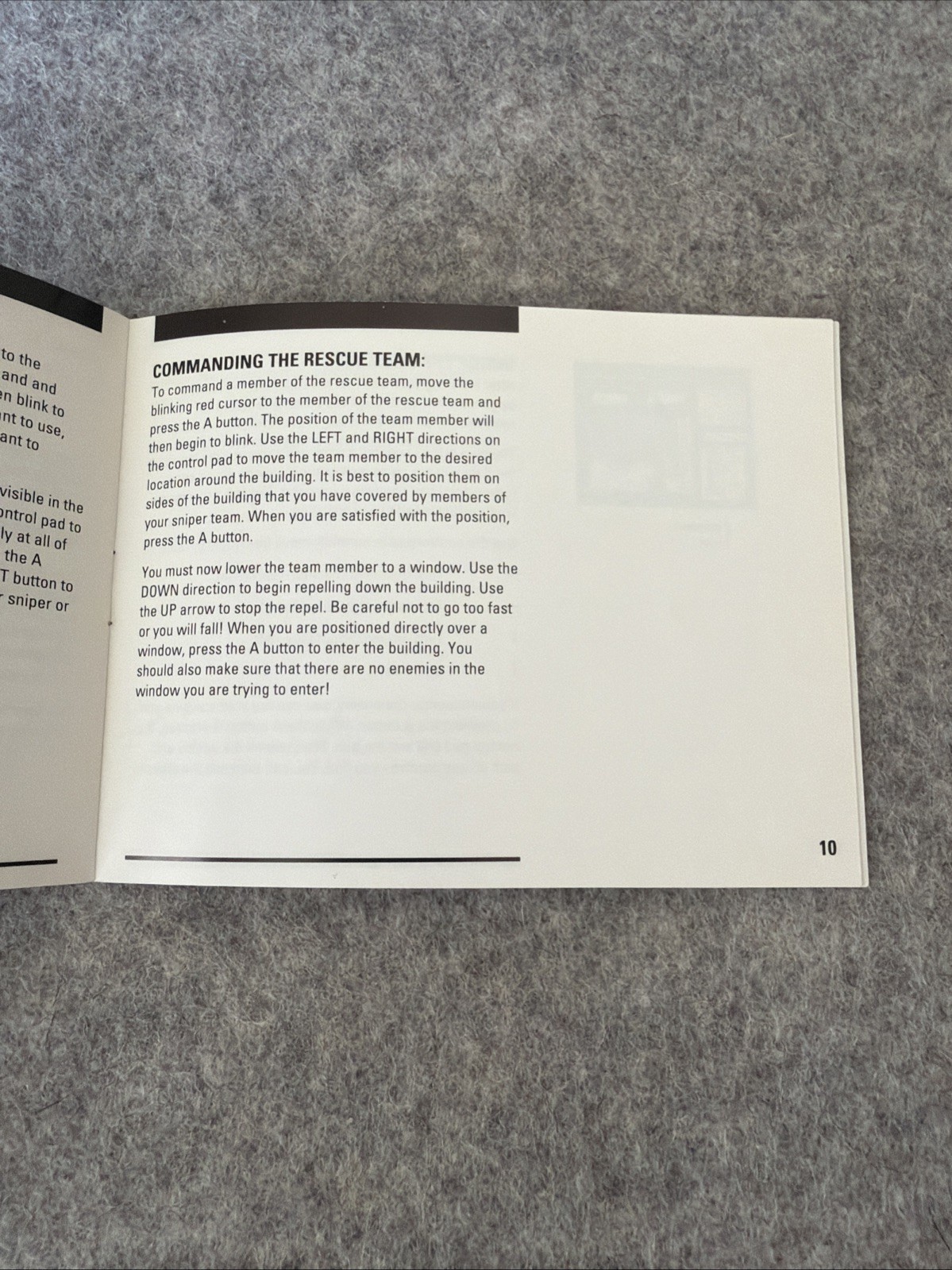 Rescue the Embassy Mission (NES, 1990) – Instruction Manual / Booklet Only