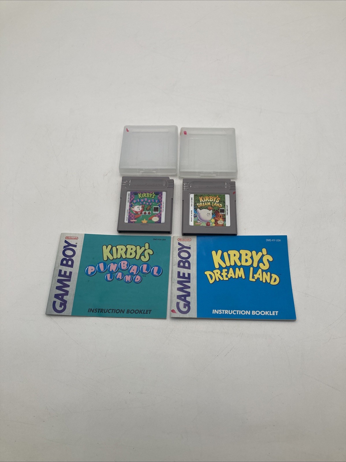 Nintendo Game Boy Kirby’s Dream Land & Pinball Land w Cases & Manuals Tested