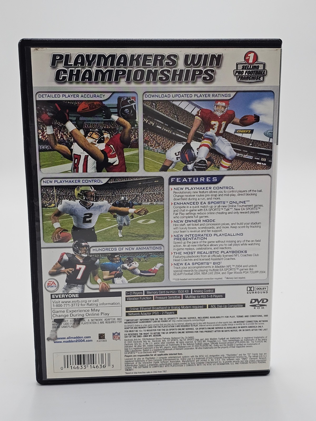 Sony Playstation 2 PS2 Madden NFL 2004 CIB Cleaned & Tested