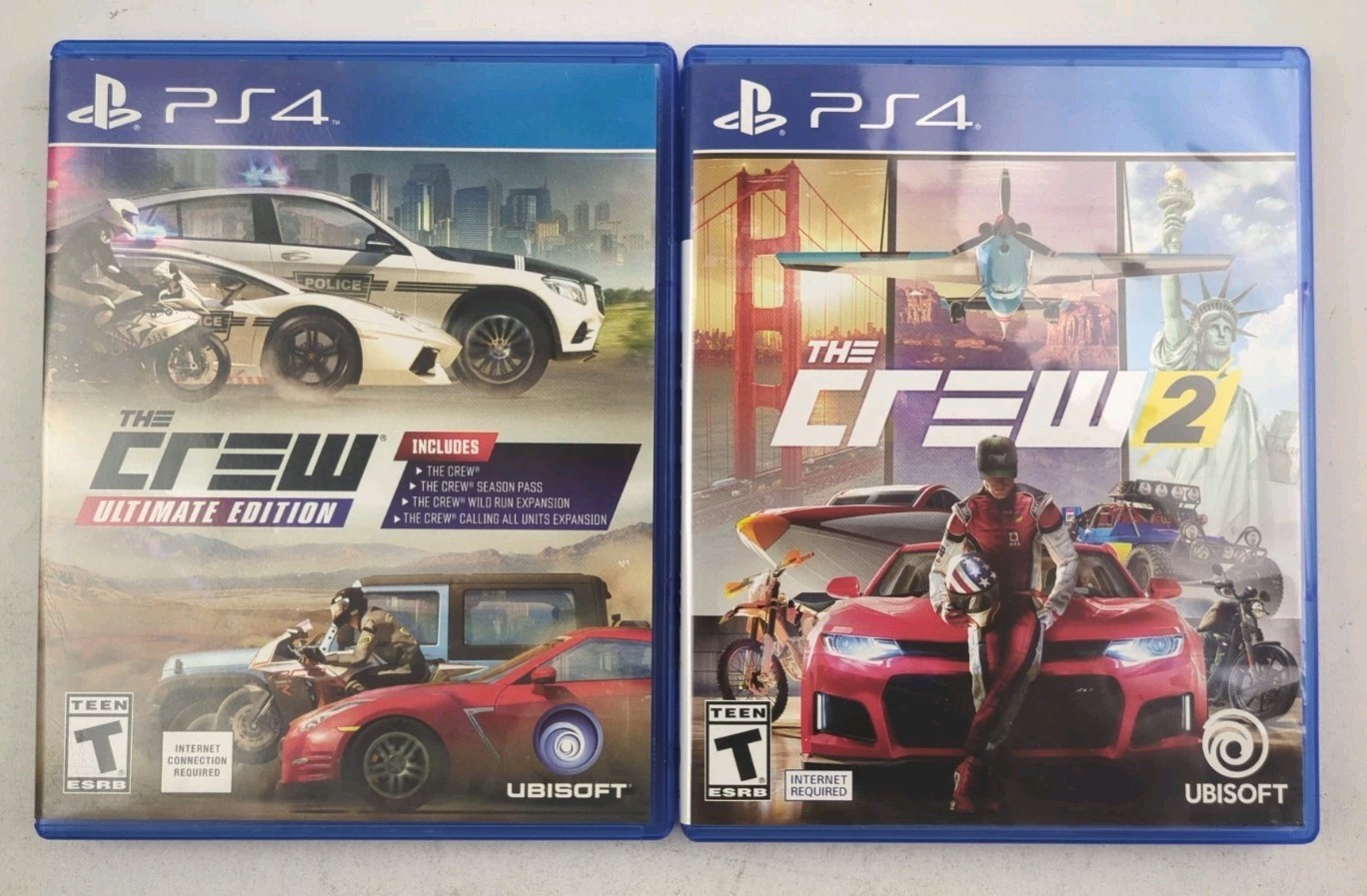 The Crew Ultimate Edition & The Crew 2 PS4 2 Game Car Racing Bundle Lot CIB